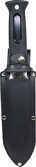 Knife is inside its holding case.
