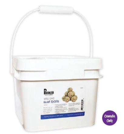 Suet balls in tub.