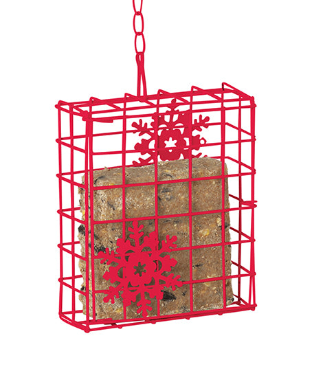 Snowflake Suet Cage - Red & White Assorted (10366)