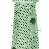 Sage green lighthouse shaped feeder.