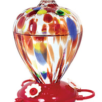 Art Glass Hummingbird Feeder Colour Balloon Design (88183)